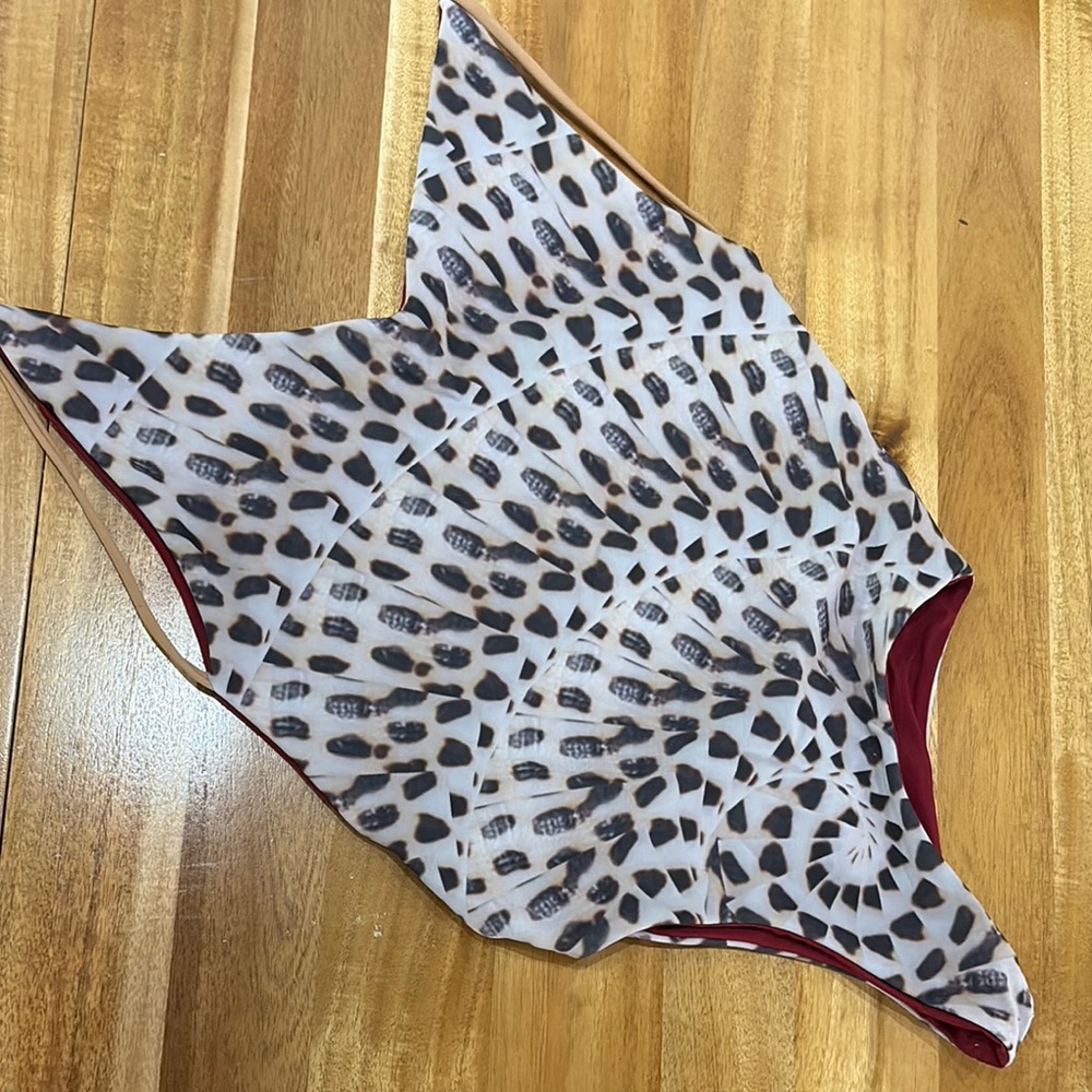 Reversable Leopard Print One-Piece Swimsuit